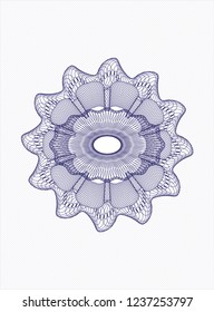 Blue money style rosette