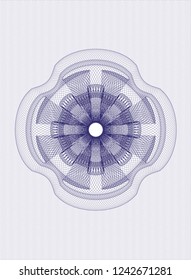 Blue money style rosette