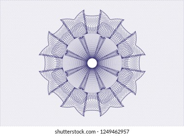 Blue money style rosette