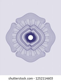 Blue money style rosette