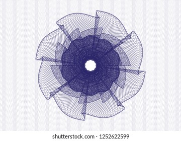 Blue money style rosette
