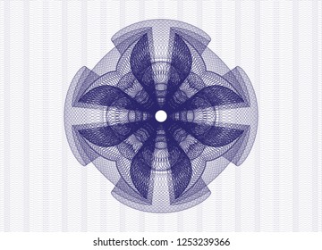 Blue money style rosette