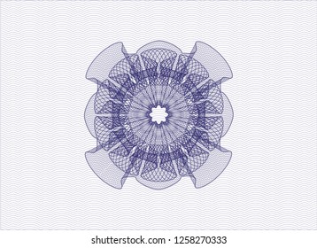 Blue money style rosette