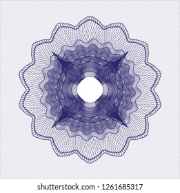 Blue money style rosette