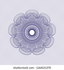 Blue money style rosette