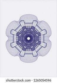 Blue money style rosette