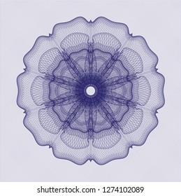 Blue money style rosette