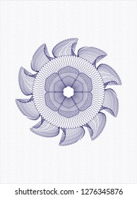Blue money style rosette