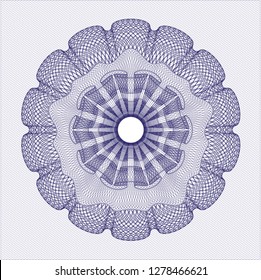 Blue money style rosette