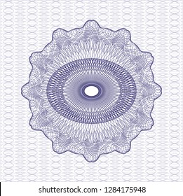 Blue money style rosette