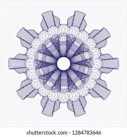 Blue money style rosette