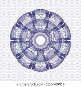 Blue money style rosette