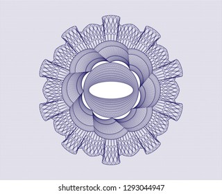 Blue money style rosette