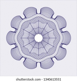 Blue money style rosette