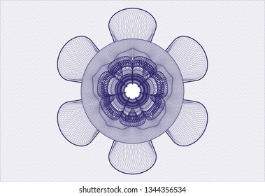 Blue money style rosette