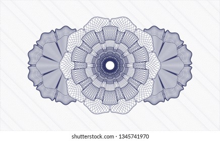 Blue money style rosette