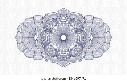Blue money style rosette