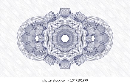Blue money style rosette