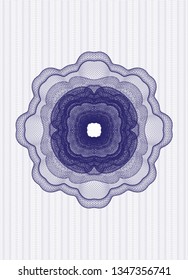 Blue money style rosette