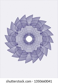 Blue money style rosette