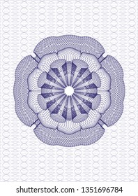 Blue money style rosette