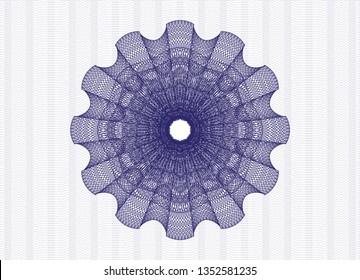 Blue money style rosette