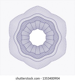 Blue money style rosette