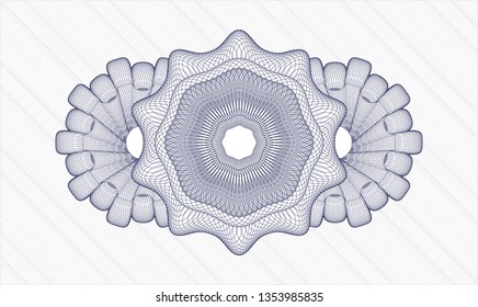 Blue money style rosette