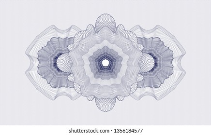 Blue money style rosette