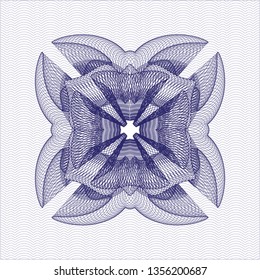 Blue money style rosette