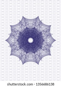 Blue money style rosette