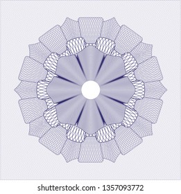 Blue money style rosette