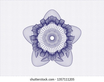 Blue money style rosette