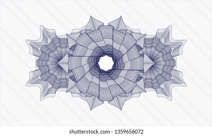 Blue money style rosette