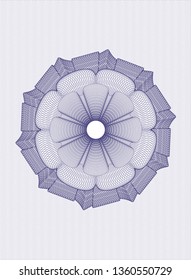Blue money style rosette