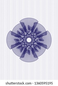Blue money style rosette