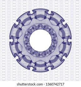 Blue money style rosette