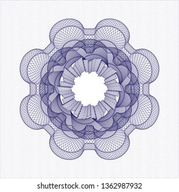 Blue money style rosette