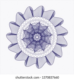 Blue money style rosette