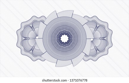 Blue money style rosette