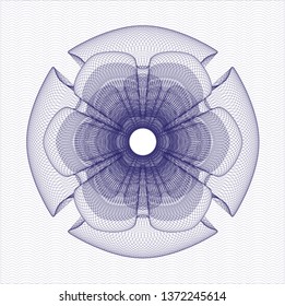 Blue money style rosette