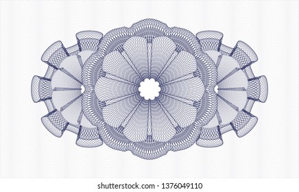 Blue money style rosette