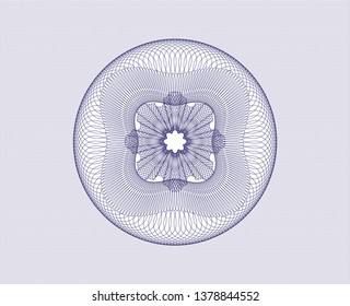 Blue money style rosette