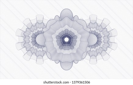 Blue money style rosette