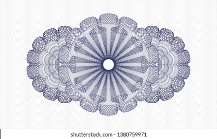 Blue money style rosette