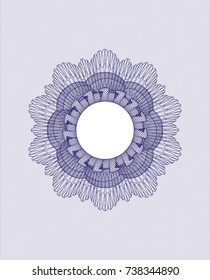 Blue money style rosette