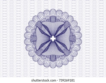 Blue money style rosette