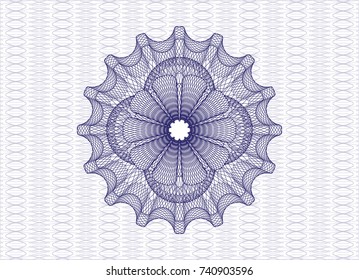 Blue money style rosette