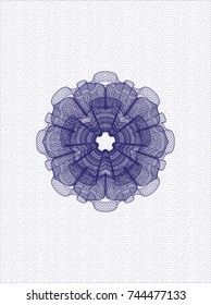 Blue money style rosette