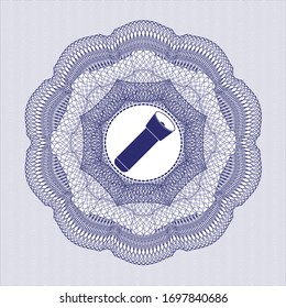 Blue money style rosette with flashlight icon inside